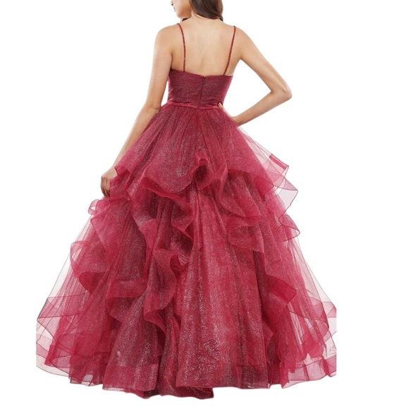 Colors Tiered Ruffle Prom Dress - Picture 2 of 13